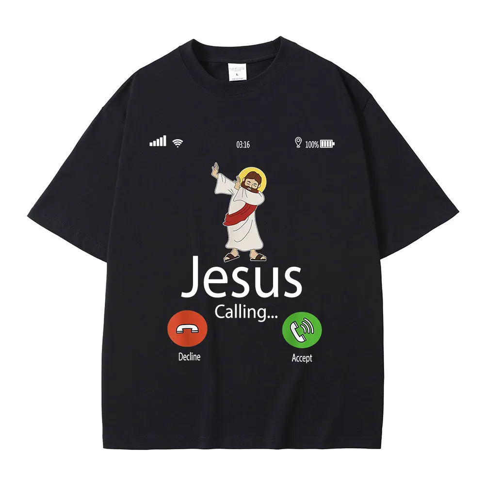 Забавная Футболка с принтом Иисуса называет христианский мем, мужские винтажные футболки в стиле хип-хоп, уличная одежда, хлопковые футболки большого размера с круглым вырезом, унисекс
Забавная Футболка с принтом Иисуса называет христианский мем, мужские винтажные футболки в стиле хип-хоп, уличная одежда, хлопковые футболки большого размера с круглым вырезом, унисекс