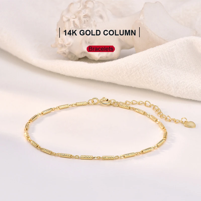 S925 Sterling Silver Plated 14K Gold Bracelet for Women Korean Style Charm Jewelry Birthday Anniversary Fine Gift 
S925 Sterling Silver Plated 14K Gold Bracelet for Women Korean Style Charm Jewelry Birthday Anniversary Fine Gift