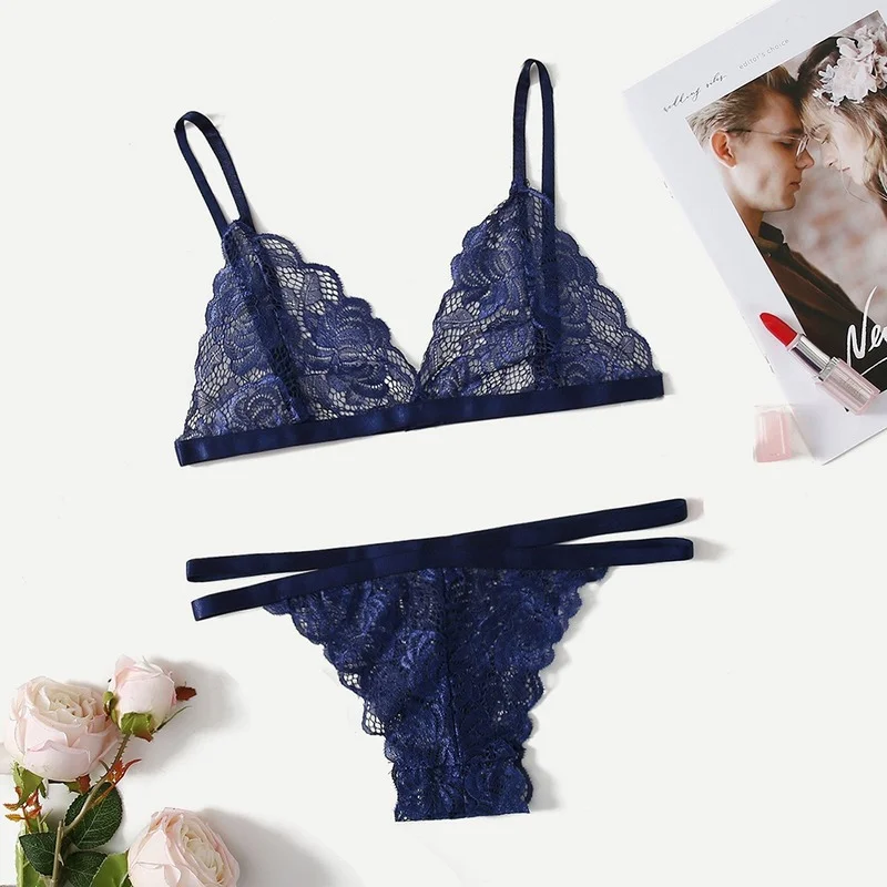 Sexy Womens Lingerie Set Hollow Out Lace Bikini Panties Erotic Perspective Underwear Bandage G-string Exotic Thong Bra 2pcs Suit
Sexy Womens Lingerie Set Hollow Out Lace Bikini Panties Erotic Perspective Underwear Bandage G-string Exotic Thong Bra 2pcs Suit