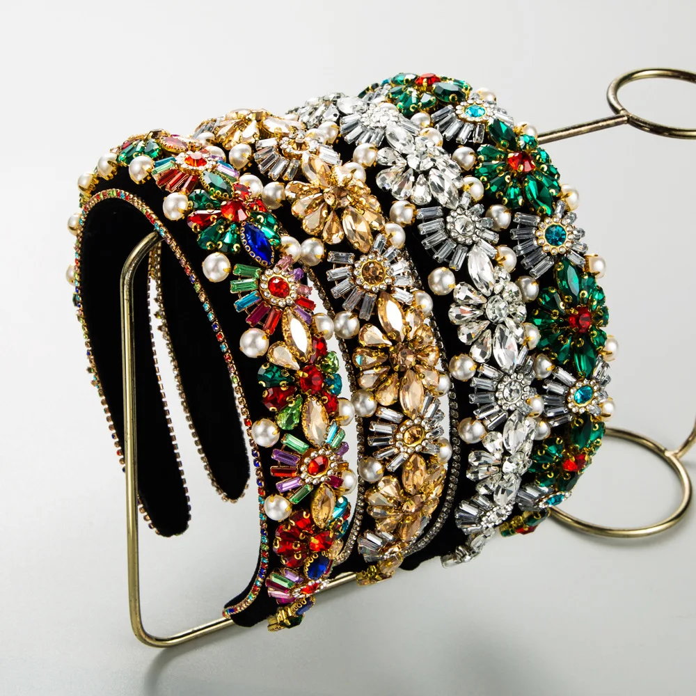 Baroque Colorful Rhinestone Sponge Padded Hairband Headband Adult Hair Accessories Hair Jewley
Baroque Colorful Rhinestone Sponge Padded Hairband Headband Adult Hair Accessories Hair Jewley