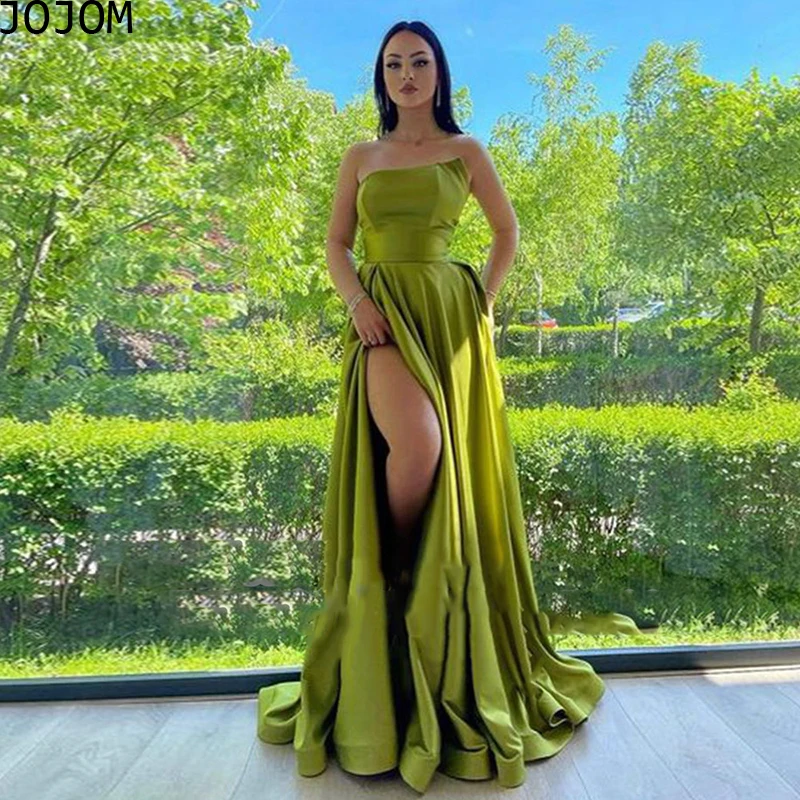 Boho Bridal Affair Arabic Dubai Mermaid Prom Dresses 2022 Strapless Long Satin Elegant Evening Dress Side Split Party Dresses
Boho Bridal Affair Arabic Dubai Mermaid Prom Dresses 2022 Strapless Long Satin Elegant Evening Dress Side Split Party Dresses