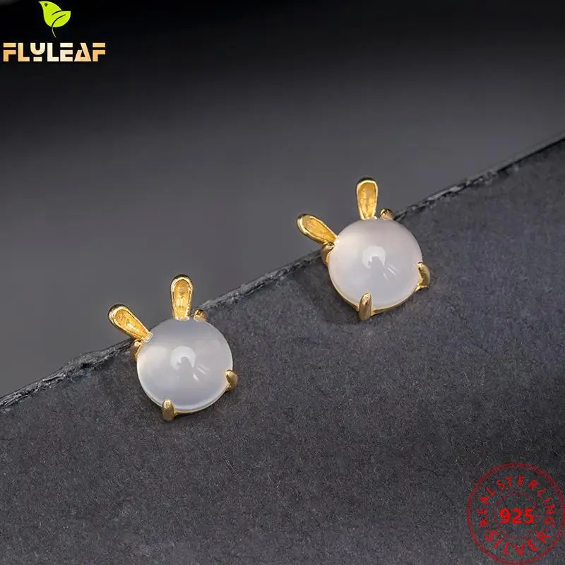 Real 925 Sterling Silver Chalcedony Rabbit Stud Earrings For Women Personalized Design 18k Gold Plating Femme Fine Jewelry
Real 925 Sterling Silver Chalcedony Rabbit Stud Earrings For Women Personalized Design 18k Gold Plating Femme Fine Jewelry