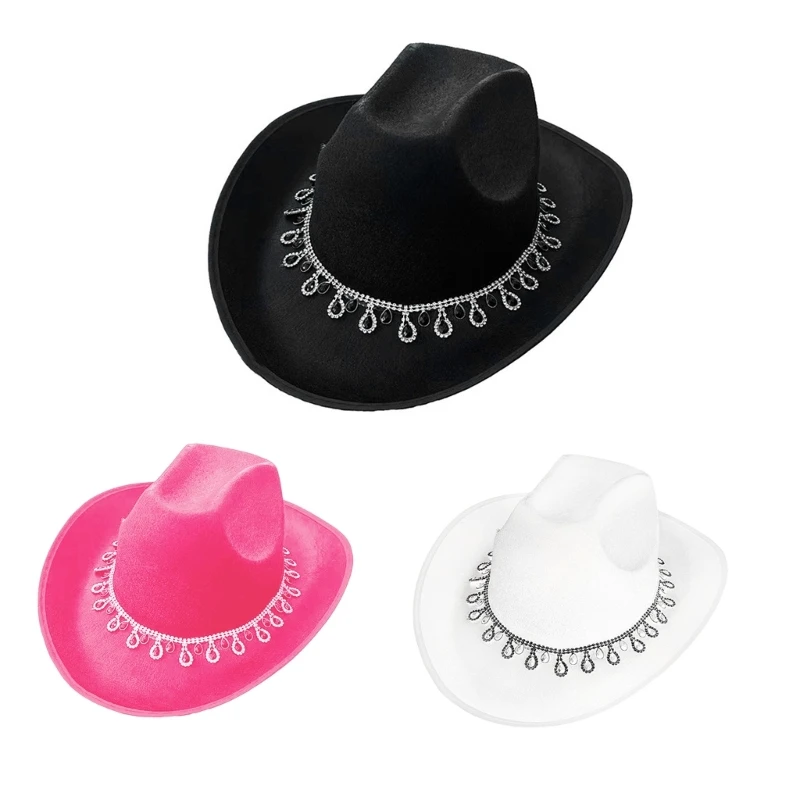 MXMB Elegant Cowgirl Hat for Bridal Shower White Cowgirl Hat Bachelorette Party Shimmering Crystal Cowgirl Hat Wide Brim
MXMB Elegant Cowgirl Hat for Bridal Shower White Cowgirl Hat Bachelorette Party Shimmering Crystal Cowgirl Hat Wide Brim