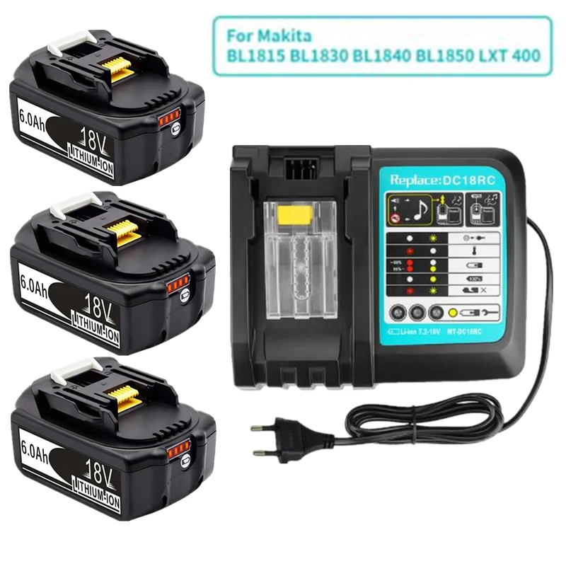 Оригинальный аккумулятор BL1860 Akku 18 в 6000 мА/ч литий-ионный аккумулятор для Makita 18 в BL1840 BL1850 BL1830 BL1860B + 3A зарядное устройство 
Оригинальный аккумулятор BL1860 Akku 18 в 6000 мА/ч литий-ионный аккумулятор для Makita 18 в BL1840 BL1850 BL1830 BL1860B + 3A зарядное устройство
