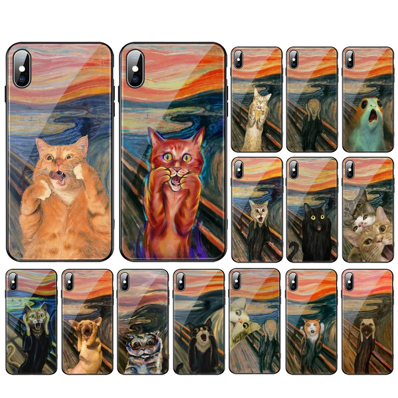 Scream Cat Dog Art Glass Funda Cell phone case For iphone 13 Pro Max 12 11 Pro Max XS XR X 8 7 Plus SE2 Mobile Phones Case
Scream Cat Dog Art Glass Funda Cell phone case For iphone 13 Pro Max 12 11 Pro Max XS XR X 8 7 Plus SE2 Mobile Phones Case