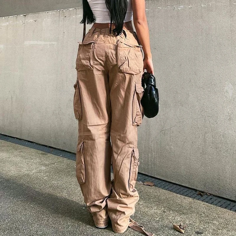 WeiYao Khaki Solid Baggy Cargo Pants Women Low Waist Mom Jeans Vintage 90s Grunge Streetwear Casual Hippie Denim Trousers
WeiYao Khaki Solid Baggy Cargo Pants Women Low Waist Mom Jeans Vintage 90s Grunge Streetwear Casual Hippie Denim Trousers
