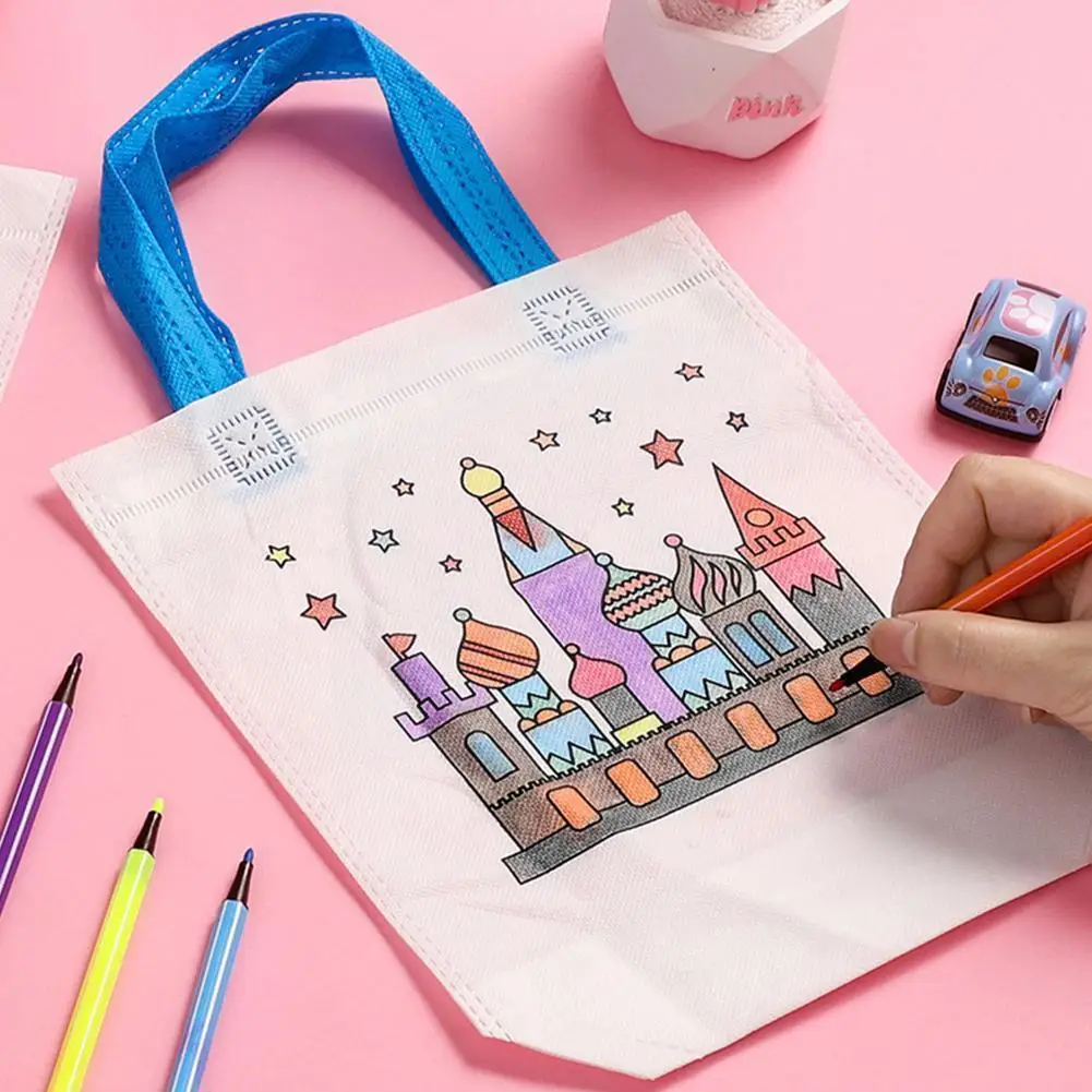 Diy Graffiti Bag Handmade Painting Non-woven Bag For Children Arts Crafts Color Filling Drawing Toy Kids Toy Gift Random Co F4p9 
Diy Graffiti Bag Handmade Painting Non-woven Bag For Children Arts Crafts Color Filling Drawing Toy Kids Toy Gift Random Co F4p9