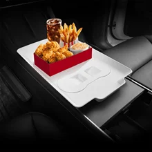 Central Control Travel Portable Table for Tesla Model3/Y 2021-2023 Non-slip Stable Food Dinner Plate for Camping Car Accessories