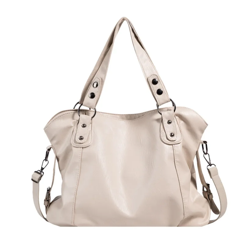 

Простая вместительная сумка-тоут через плечо для женщин, модная дамская сумка-мессенджер через плечо из искусственной кожи, сумочка в стиле ретро с кисточками, 2023
