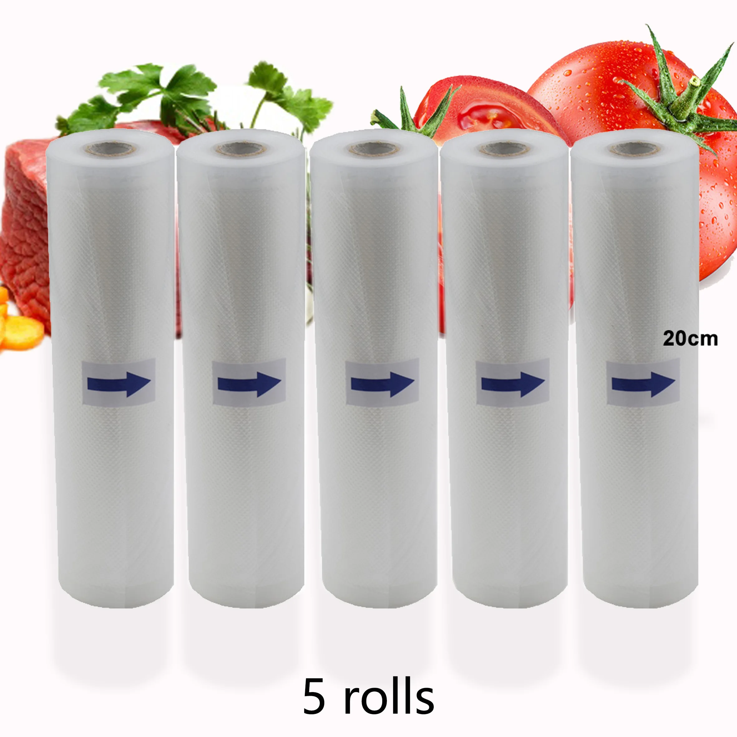5Rolls Vacuum Bags Food Vacuum Package Food Bag Keeping Fresh Kitchen Sous Vide 20*500cm Vacuum Sealer Bags
5Rolls Vacuum Bags Food Vacuum Package Food Bag Keeping Fresh Kitchen Sous Vide 20*500cm Vacuum Sealer Bags