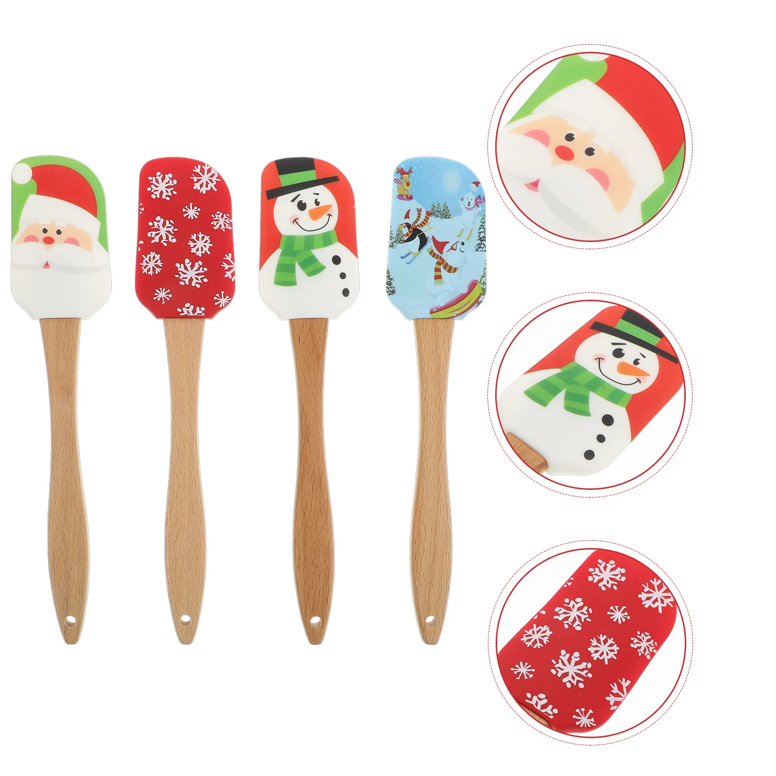 Christmas Spatula Silicone Wooden Handle Spatulas Santa Setbaking Butter Withholiday Cream Scraper 
Christmas Spatula Silicone Wooden Handle Spatulas Santa Setbaking Butter Withholiday Cream Scraper