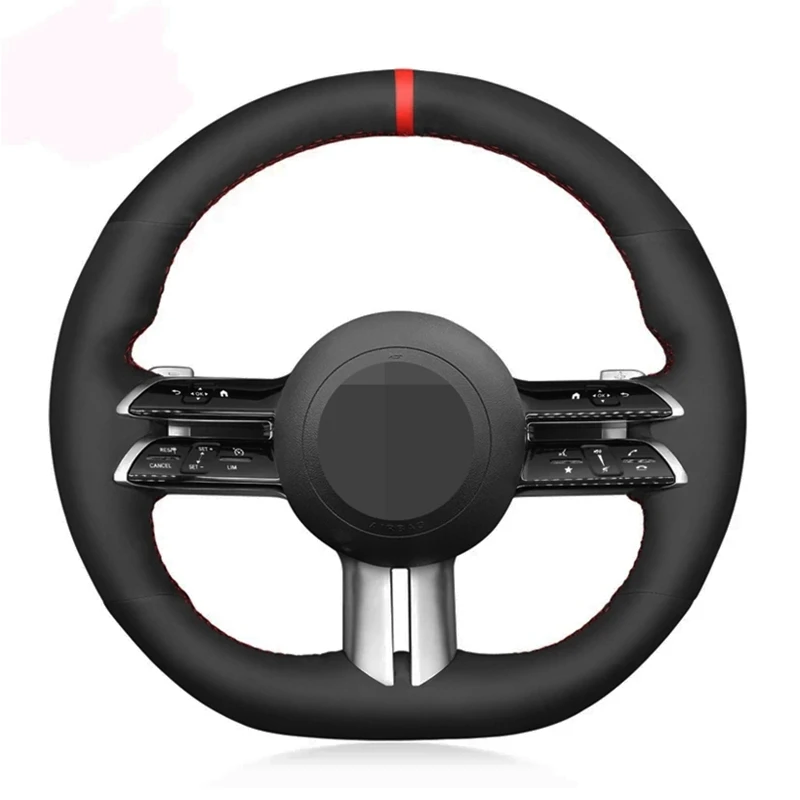 Car Steering Wheel Cover Black Genuine Leather Suede For Mercedes Benz C-Class W206 2021 E-Class W213 2021 S-Class W223 2021
Car Steering Wheel Cover Black Genuine Leather Suede For Mercedes Benz C-Class W206 2021 E-Class W213 2021 S-Class W223 2021