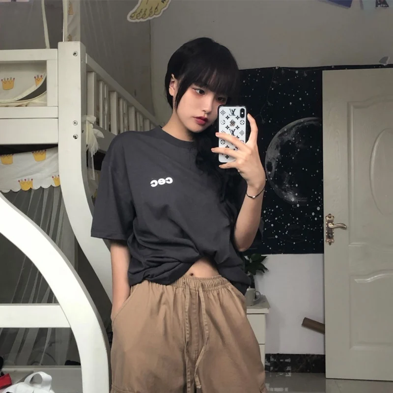 New Chancechance T-shirt Korean Summer Clothes Fashion Brand American Loose Men and Women Tshirt CEC Round Neck Short Sleeve Tee
New Chancechance T-shirt Korean Summer Clothes Fashion Brand American Loose Men and Women Tshirt CEC Round Neck Short Sleeve Tee