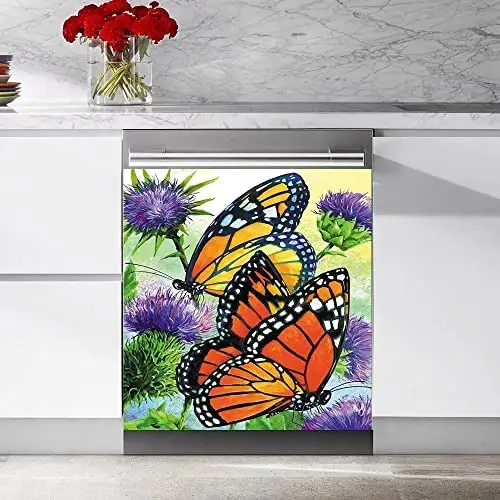 GUH Beautiful Butterfly and Flower Wallpaper Dishwasher Magnetic Stickers Kitchen Fridge Magnet Cover Decal,Home Decorative Viny
GUH Beautiful Butterfly and Flower Wallpaper Dishwasher Magnetic Stickers Kitchen Fridge Magnet Cover Decal,Home Decorative Viny