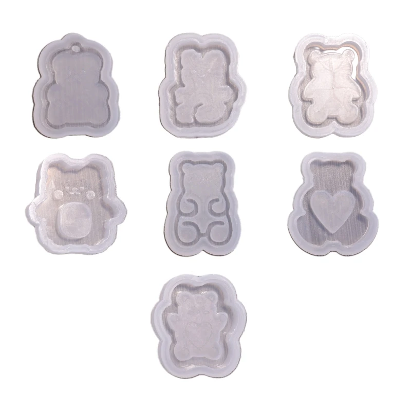 41XC Little Bear Quicksand Keychain Epoxy Resin Mold Hanging Pendants Silicone Mould
41XC Little Bear Quicksand Keychain Epoxy Resin Mold Hanging Pendants Silicone Mould