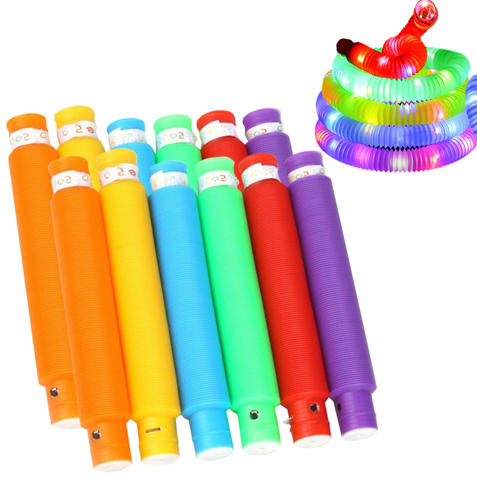 Pop Tube Toy DIY Light Up Pop Tubes Glow In The Dark Party Supplies Toy With 24-Hour Battery Life Stretchable Toys Party
Pop Tube Toy DIY Light Up Pop Tubes Glow In The Dark Party Supplies Toy With 24-Hour Battery Life Stretchable Toys Party