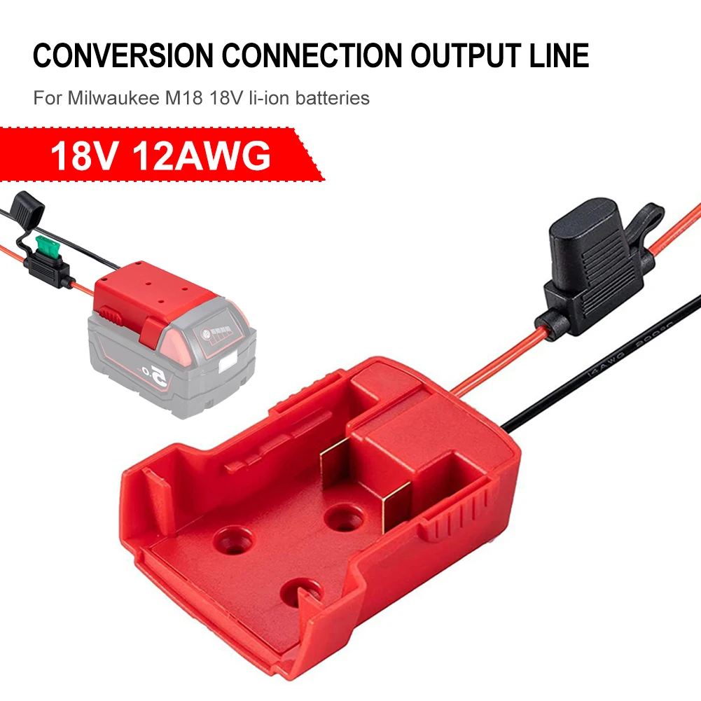 Battery Adapter for Milwaukee M18 18V Lithium Battery DIY Power Tool Battery Converter Kit with Fuse Holder and Fuses
Battery Adapter for Milwaukee M18 18V Lithium Battery DIY Power Tool Battery Converter Kit with Fuse Holder and Fuses