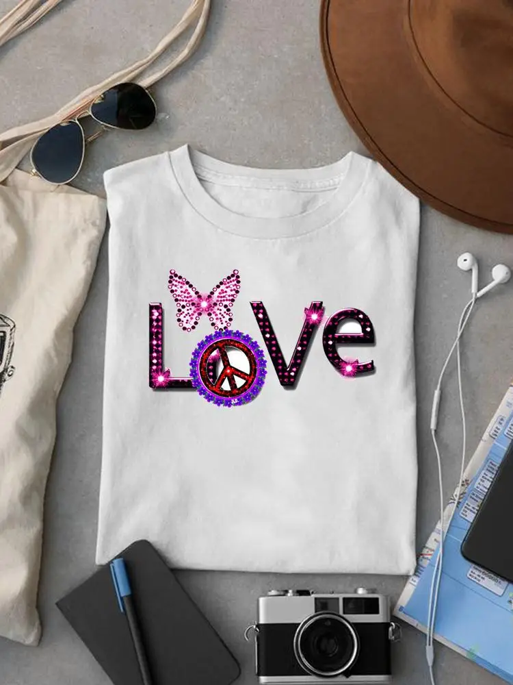 Love Letter Cute Lovely Butterfly Casual T-shirts Women Summer T Clothing Short Sleeve Print Fashion Female Graphic Tee Clothes
Love Letter Cute Lovely Butterfly Casual T-shirts Women Summer T Clothing Short Sleeve Print Fashion Female Graphic Tee Clothes