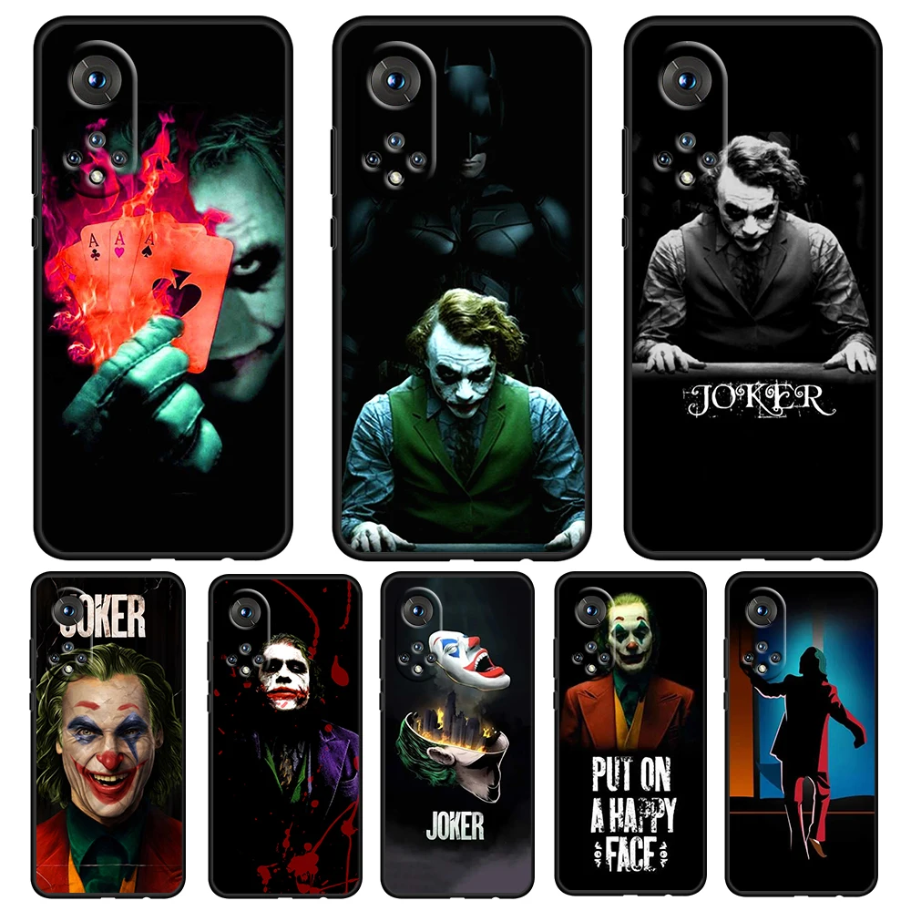 

DC Hot Art Joker Movie Case Honor 70 60 SE 50 X8 X7 X30 X20 20 10 10X 10i 9C 9A 9X 8A Pro Lite Soft Black Phone Cover Shell Core