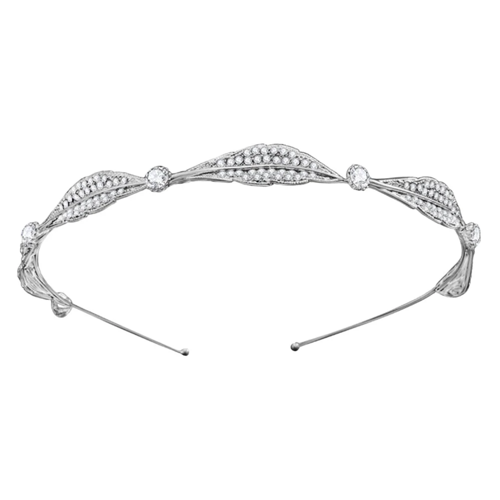 Rhinestone Tiara Crystal Headband Girls Brideleaves Hairband Bridal Alloy Elegant Silver Wedding Headpiece Leaf Headdress
Rhinestone Tiara Crystal Headband Girls Brideleaves Hairband Bridal Alloy Elegant Silver Wedding Headpiece Leaf Headdress