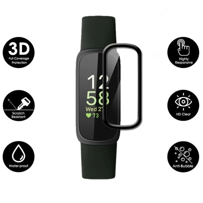 

Screen Protector Film for Fitbit Inspire 3 Display Full Cover Soft 3D Curved Composite Flexible Protective Films Guard Parts