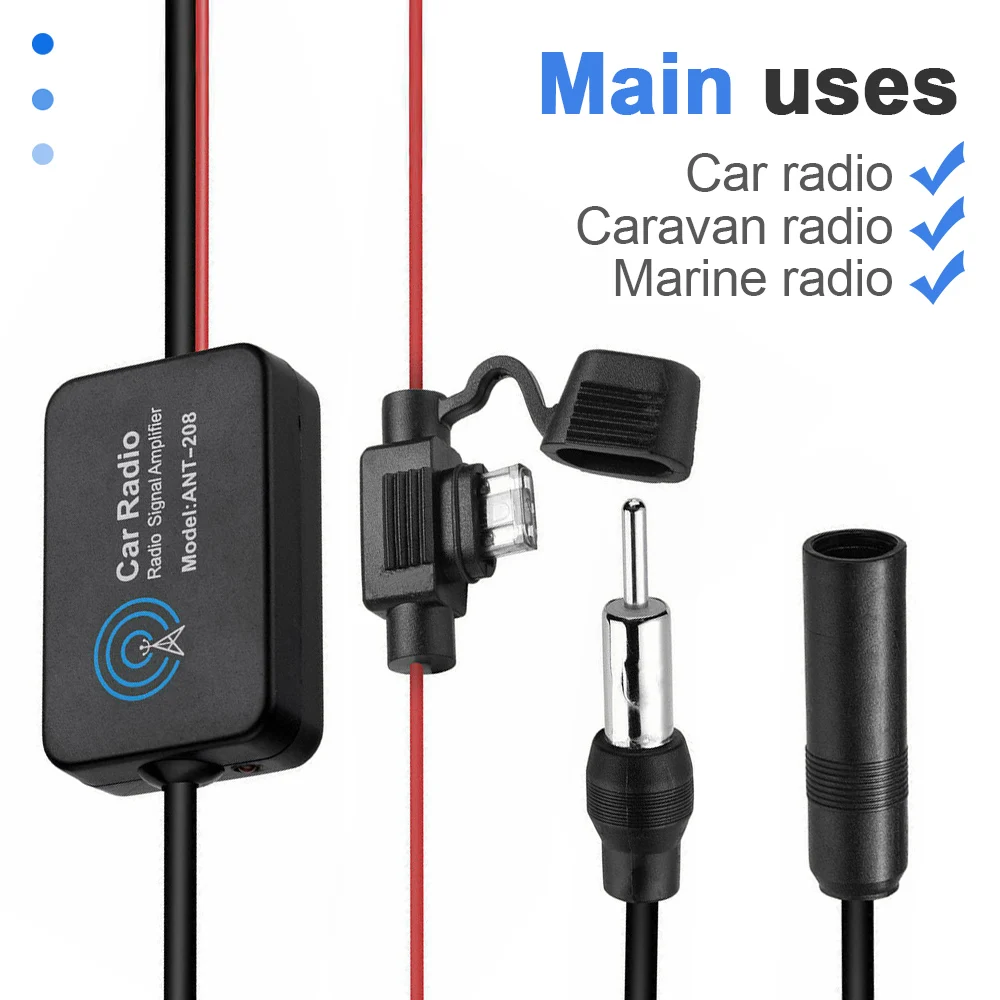 12V Car Radio Antenna Amplifier FM AM Signal Booster Noise Reduction Stereo Radio Antenna Booster For Car RV Marine Boat
12V Car Radio Antenna Amplifier FM AM Signal Booster Noise Reduction Stereo Radio Antenna Booster For Car RV Marine Boat