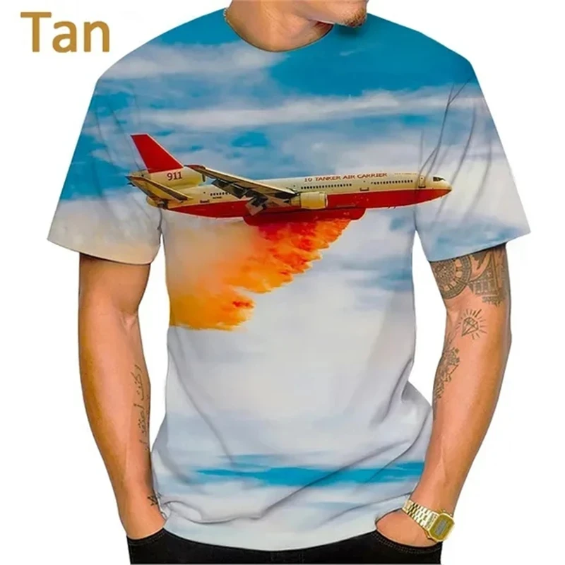 Men's 3D printed airplane pattern T-shirt summer short sleeved fashionable round neck casual hip-hop top T-shirt clothing
Men's 3D printed airplane pattern T-shirt summer short sleeved fashionable round neck casual hip-hop top T-shirt clothing