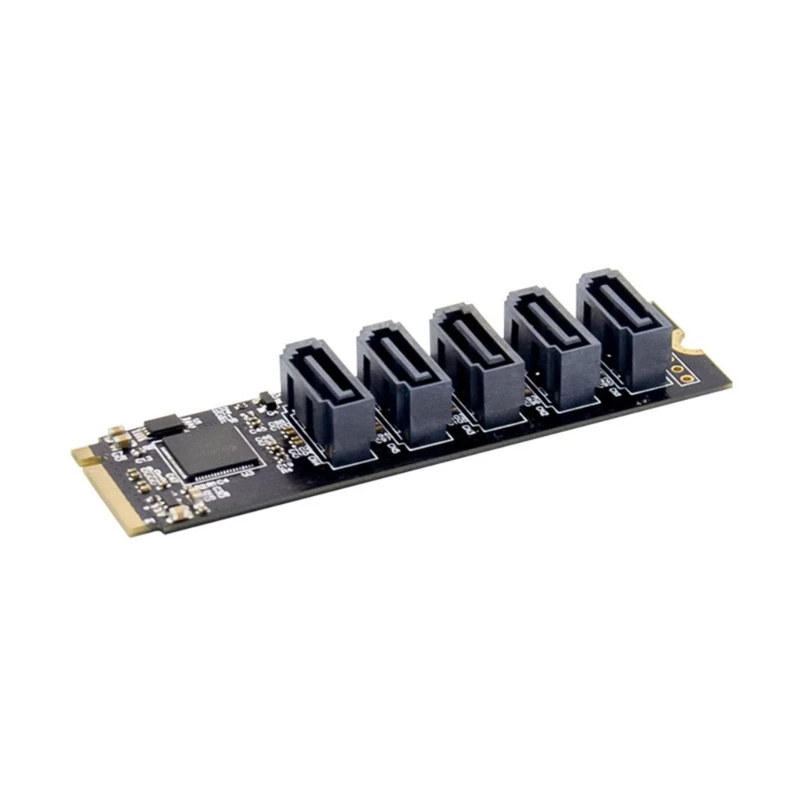 NEW .2 to 5 Ports SATA3.0 Adapter Card JMB585 .2 Key-M SATA3.0 Expansion Card for Computer PC Laptop
NEW .2 to 5 Ports SATA3.0 Adapter Card JMB585 .2 Key-M SATA3.0 Expansion Card for Computer PC Laptop
