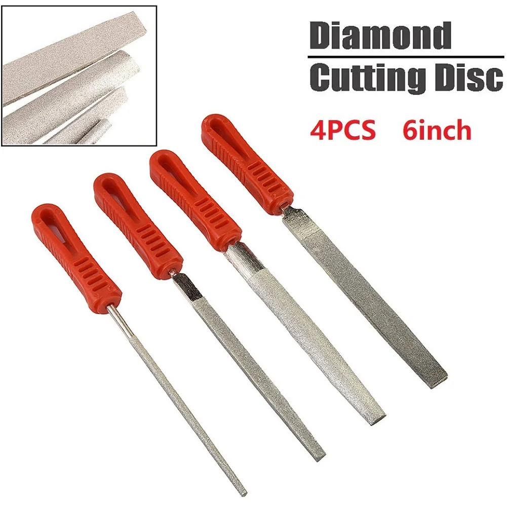 4PCS 150mm Diamond Sand Flat/Half Round/Round/Triangle File Set Polishing Grinding Hand Tool For Steel Iron Titanium Aluminum
4PCS 150mm Diamond Sand Flat/Half Round/Round/Triangle File Set Polishing Grinding Hand Tool For Steel Iron Titanium Aluminum