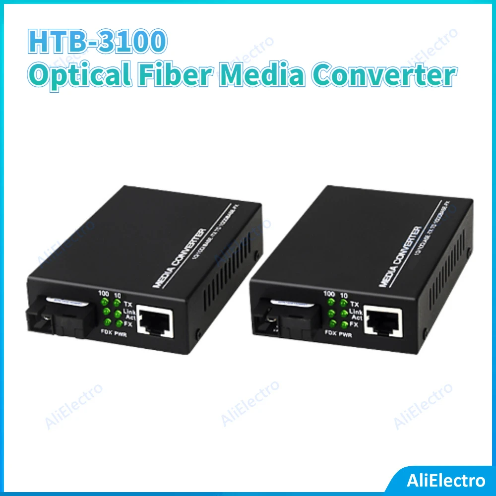 New HTB-3100 Optical Fiber Media Converter Pair of Transceiver Single Fiber Converter 25km SC 10/100M Singlemode Single Fiber
New HTB-3100 Optical Fiber Media Converter Pair of Transceiver Single Fiber Converter 25km SC 10/100M Singlemode Single Fiber