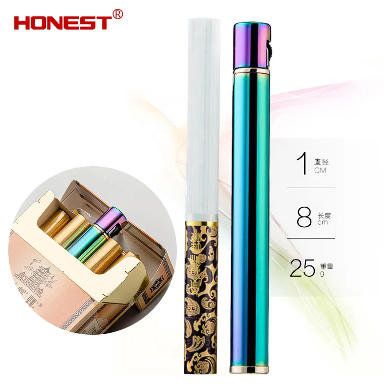 HONEST Inflatable Lighter Men's And Women's Windproof Smoke Creative Ultra-thin Mini Matchstick Grinding Wheel Lighter
HONEST Inflatable Lighter Men's And Women's Windproof Smoke Creative Ultra-thin Mini Matchstick Grinding Wheel Lighter