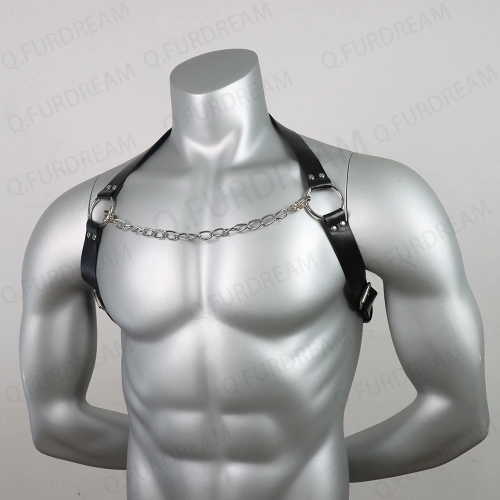 Black Harness with Chain Bondage Harness PU Leather Men Lingerie Body Harness Men Male Gay Harness Chest Bondage Top
Black Harness with Chain Bondage Harness PU Leather Men Lingerie Body Harness Men Male Gay Harness Chest Bondage Top