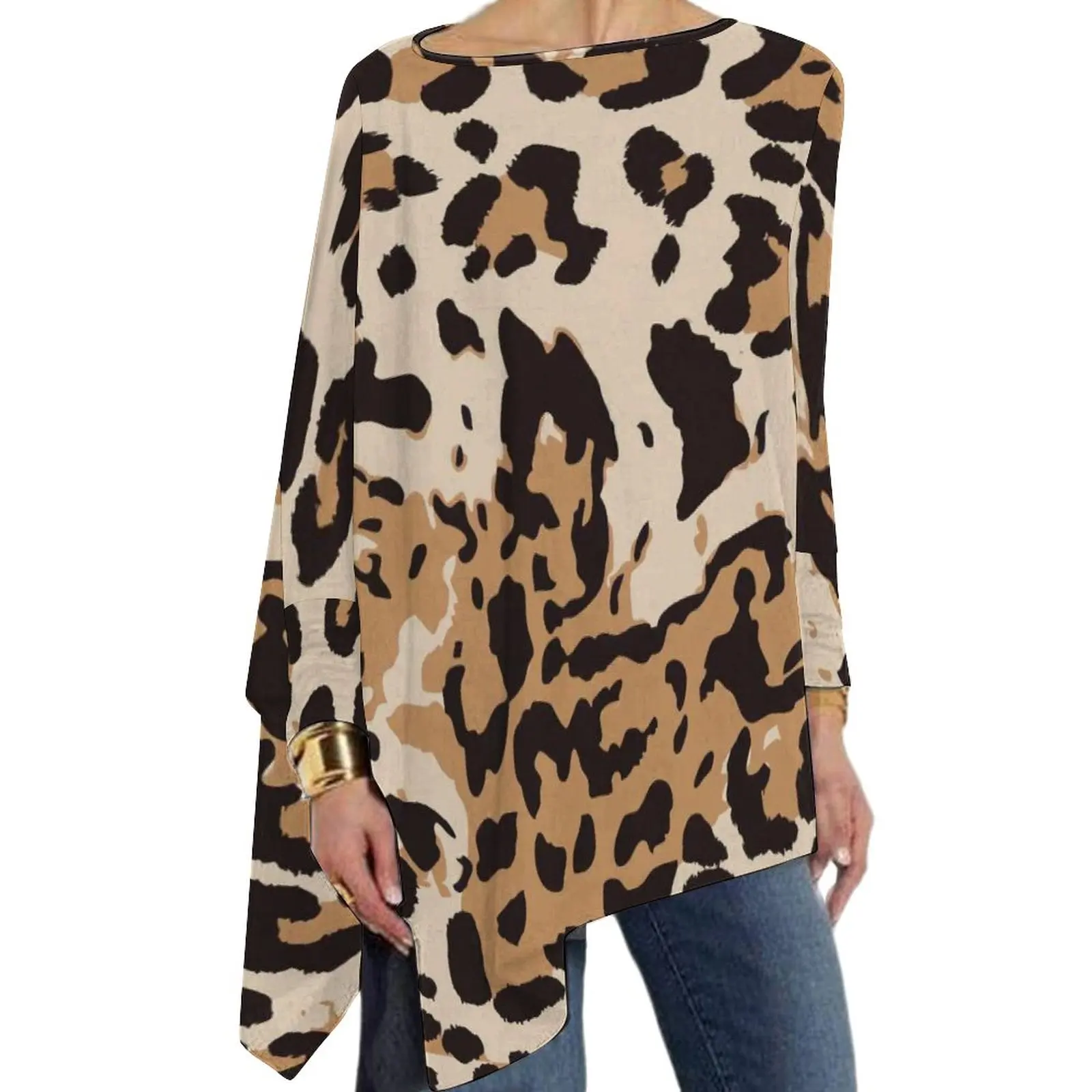Leopard Print T Shirts Animal Skin Abstract Design Elegant T-Shirt Woman Long Sleeve O Neck Street Fashion Tops Oversized Tees
Leopard Print T Shirts Animal Skin Abstract Design Elegant T-Shirt Woman Long Sleeve O Neck Street Fashion Tops Oversized Tees