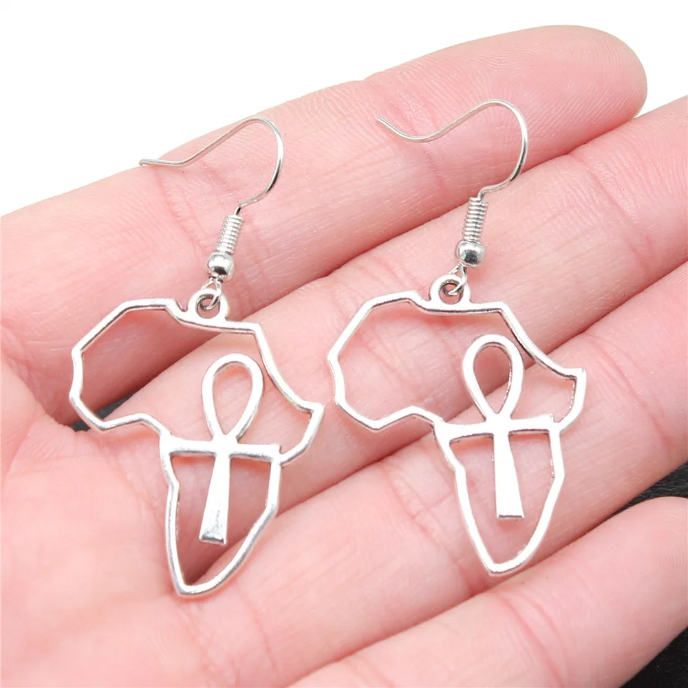 Fashion Handmade Dropshipping Antique Silver Color Africa Series Life Key Ankh Cross Pendant Earrings Vintage Drop Earrings 
Fashion Handmade Dropshipping Antique Silver Color Africa Series Life Key Ankh Cross Pendant Earrings Vintage Drop Earrings