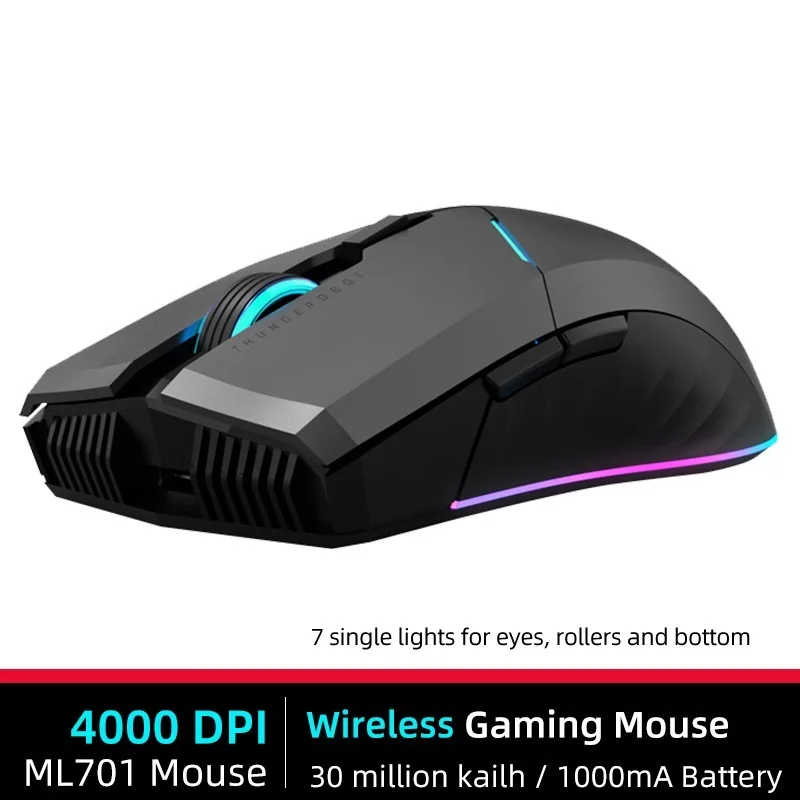 NEW ML703 Wireless Gaming Mouse 2.4G Wireless Wired RGB Gamer 16000 DPI 1000mAh Rechargeable Mouse for Laptop PC Gaming
NEW ML703 Wireless Gaming Mouse 2.4G Wireless Wired RGB Gamer 16000 DPI 1000mAh Rechargeable Mouse for Laptop PC Gaming