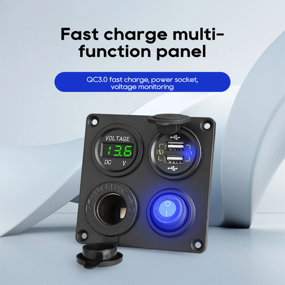 Автомобильное зарядное устройство с двойной панелью QC3.0 USB зарядное устройство 12 в прикуриватель со светодиодным вольтметром для автомобил...
Автомобильное зарядное устройство с двойной панелью QC3.0 USB зарядное устройство 12 в прикуриватель со светодиодным вольтметром для автомобил...