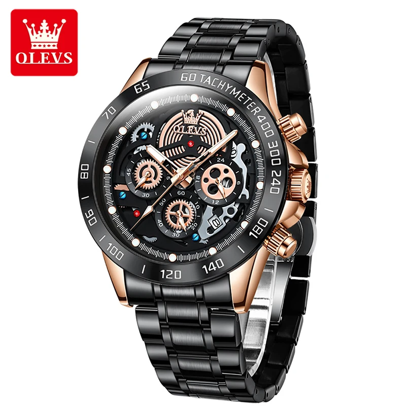 

OLEVS Fashion Sports Quartz Men Watch Top Brands Waterproof Calendar Male Watches Multifunctional Chronograph Relogio Masculino