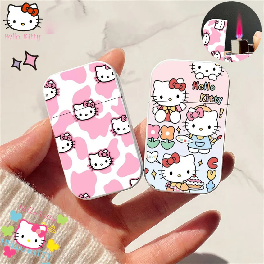 Sanrio Hello Kitty Kuromi Cat Pink Lighter Creative Igniter Kawaii Windproof Red Flame Cigarette Lighters N-Butane Gas Gift Toy
Sanrio Hello Kitty Kuromi Cat Pink Lighter Creative Igniter Kawaii Windproof Red Flame Cigarette Lighters N-Butane Gas Gift Toy
