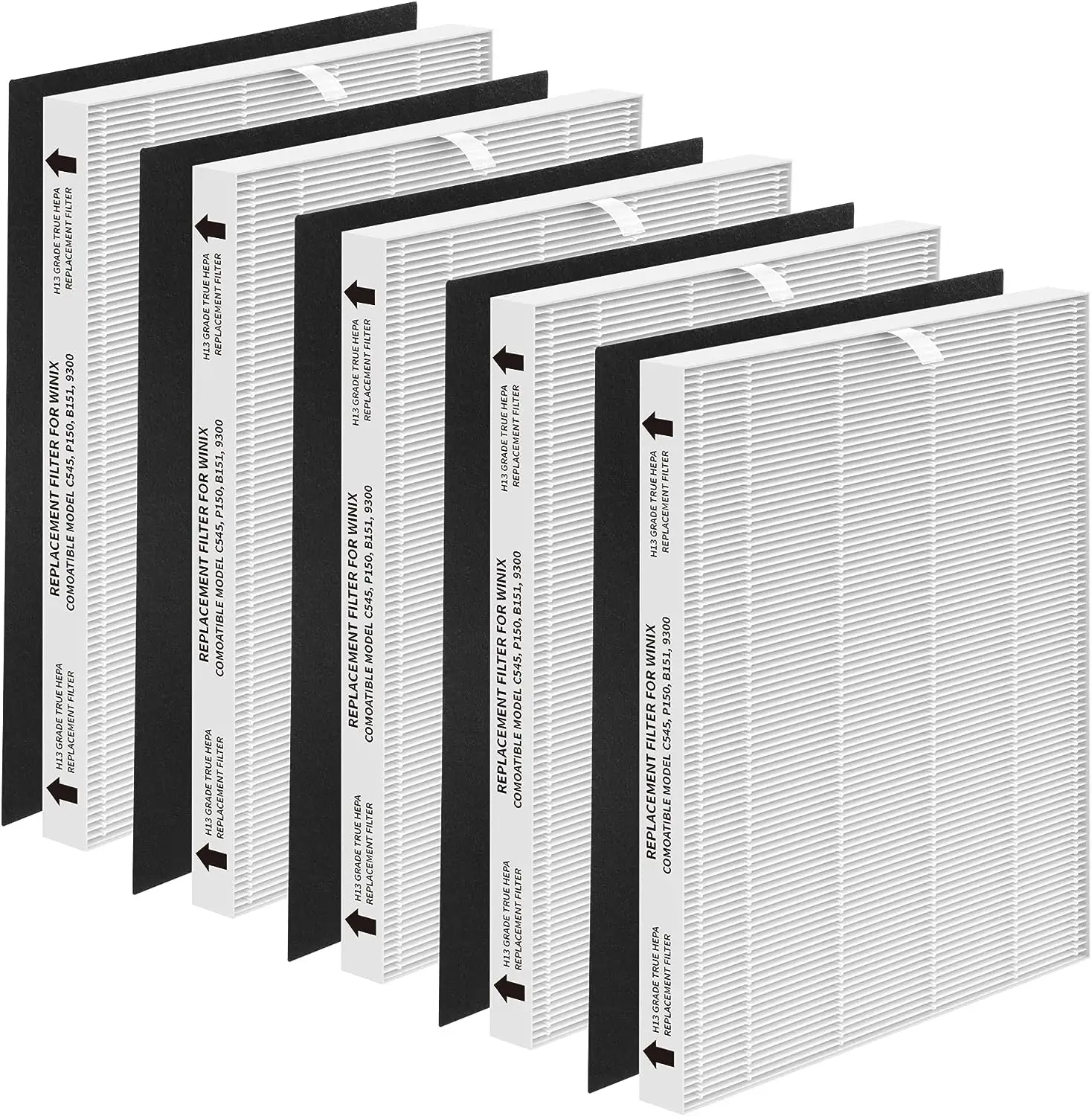 Packs C545 True HEPA Replacement Filter Set, Compatible with Winix C545 Purifier, Filter S, Part# 1712-0096-00, 5 True HEPA + 5
Packs C545 True HEPA Replacement Filter Set, Compatible with Winix C545 Purifier, Filter S, Part# 1712-0096-00, 5 True HEPA + 5