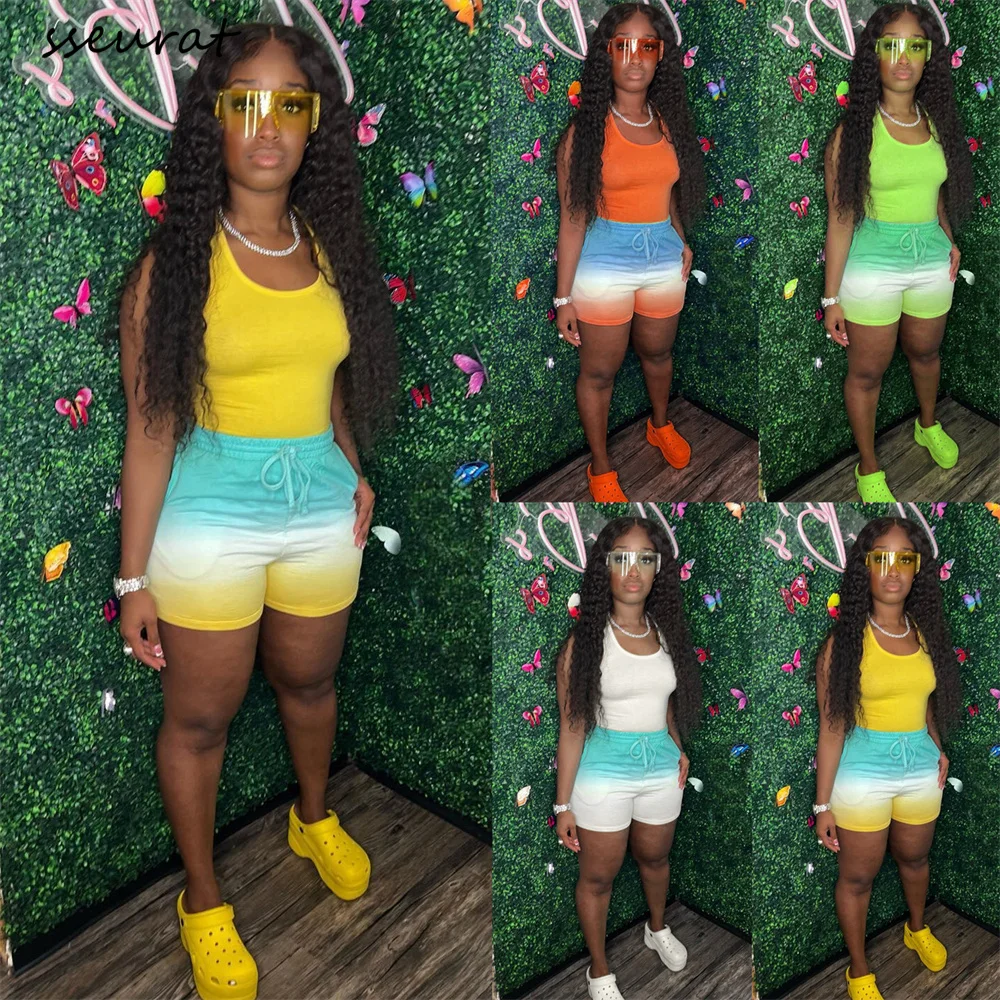 SSEURAT Tie Dye Print Two Piece Set Women Sleeveless Vest Tops and Shorts Set Summer Casual Sport Tracksuit Outfits
SSEURAT Tie Dye Print Two Piece Set Women Sleeveless Vest Tops and Shorts Set Summer Casual Sport Tracksuit Outfits