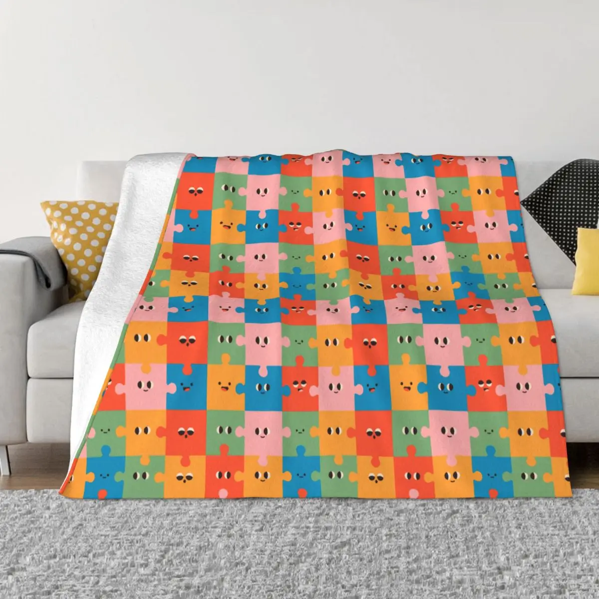 Puzzle With Faces Blanket Flannel Print Cartoon style Breathable Soft Throw Blankets for Bedding Travel Bedspreads
Puzzle With Faces Blanket Flannel Print Cartoon style Breathable Soft Throw Blankets for Bedding Travel Bedspreads