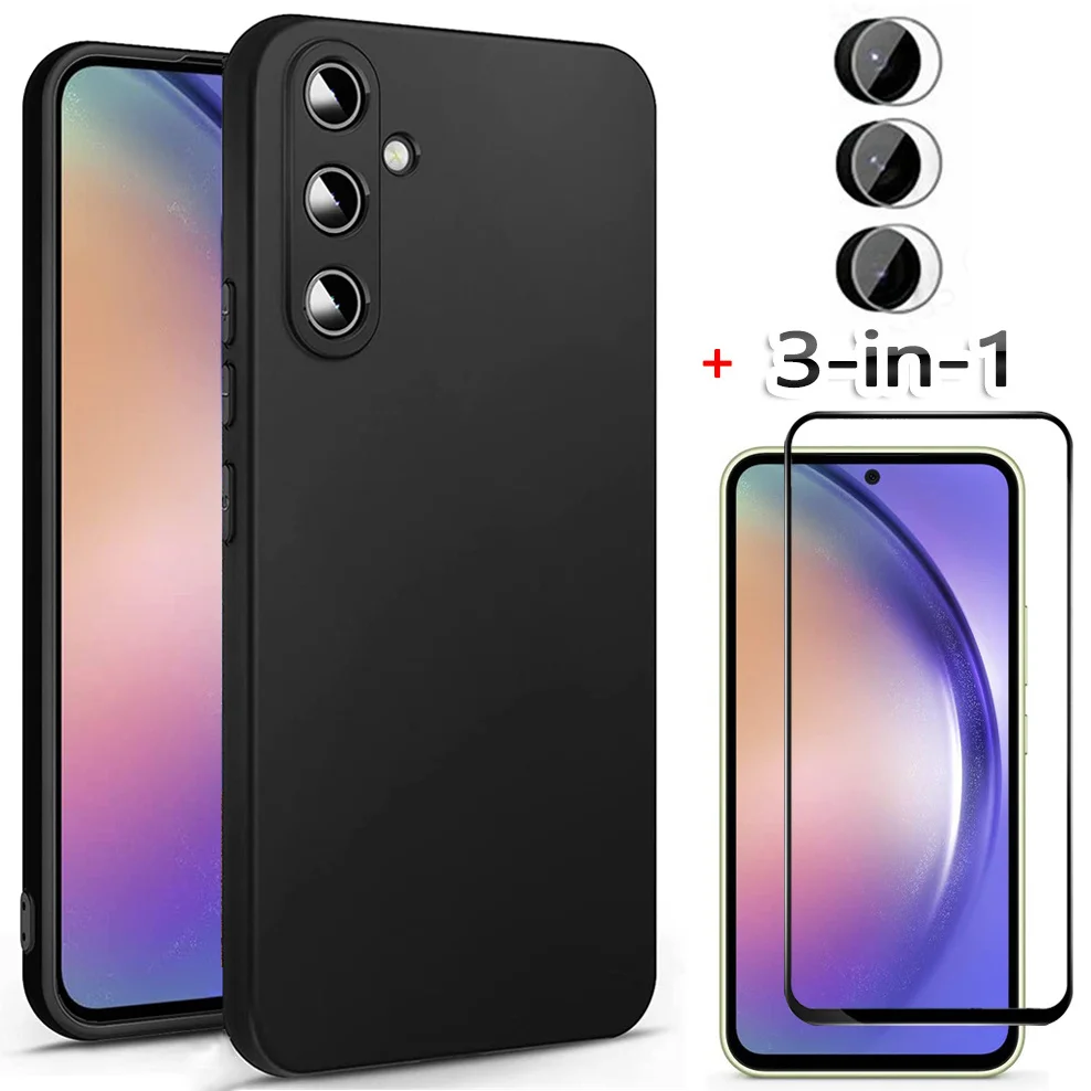 3-in-1, Tempered Glass + TPU Case for Samsung Galaxy A54 A53 Soft Anti-shock Phone Cases A53 5G Cover Samsung A54 5G Case
3-in-1, Tempered Glass + TPU Case for Samsung Galaxy A54 A53 Soft Anti-shock Phone Cases A53 5G Cover Samsung A54 5G Case