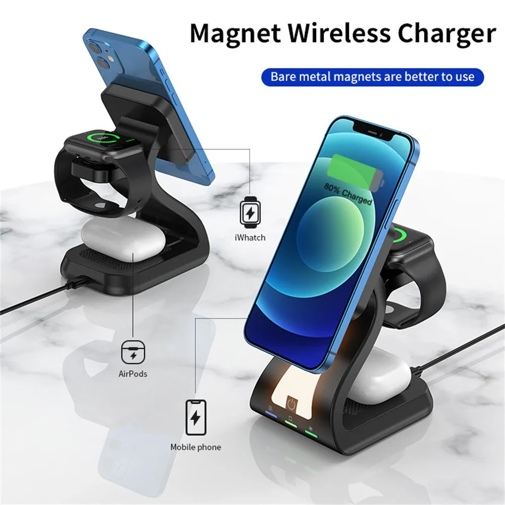 3 IN 1 Fast Magnetic Wireless Chargers Dock Station For iPhone 13 13Pro 13Mini 12 Pro For Airpods Watch SE 7 6 5 Charging Holder
3 IN 1 Fast Magnetic Wireless Chargers Dock Station For iPhone 13 13Pro 13Mini 12 Pro For Airpods Watch SE 7 6 5 Charging Holder