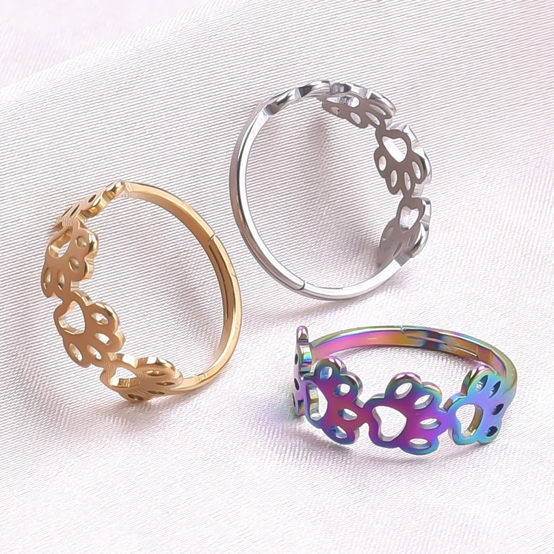 Hollow Animal Bear Claw Rings For Women Accessories Stainless Steel Ring Adjustable Finger Jewelry Never Fade Couple Gift Party
Hollow Animal Bear Claw Rings For Women Accessories Stainless Steel Ring Adjustable Finger Jewelry Never Fade Couple Gift Party