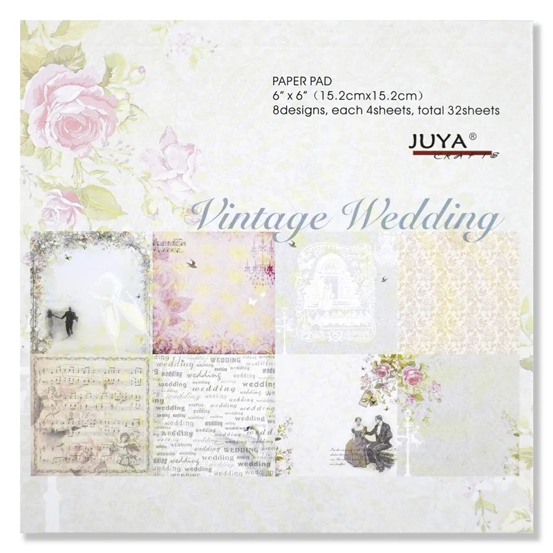 JUYA Printed Patterned Book, Paper PAD 15.2X15.2cm, 6"x6",32pages, 180gsm, scrapbooking. Butterfly / Vintage Wedding
JUYA Printed Patterned Book, Paper PAD 15.2X15.2cm, 6"x6",32pages, 180gsm, scrapbooking. Butterfly / Vintage Wedding