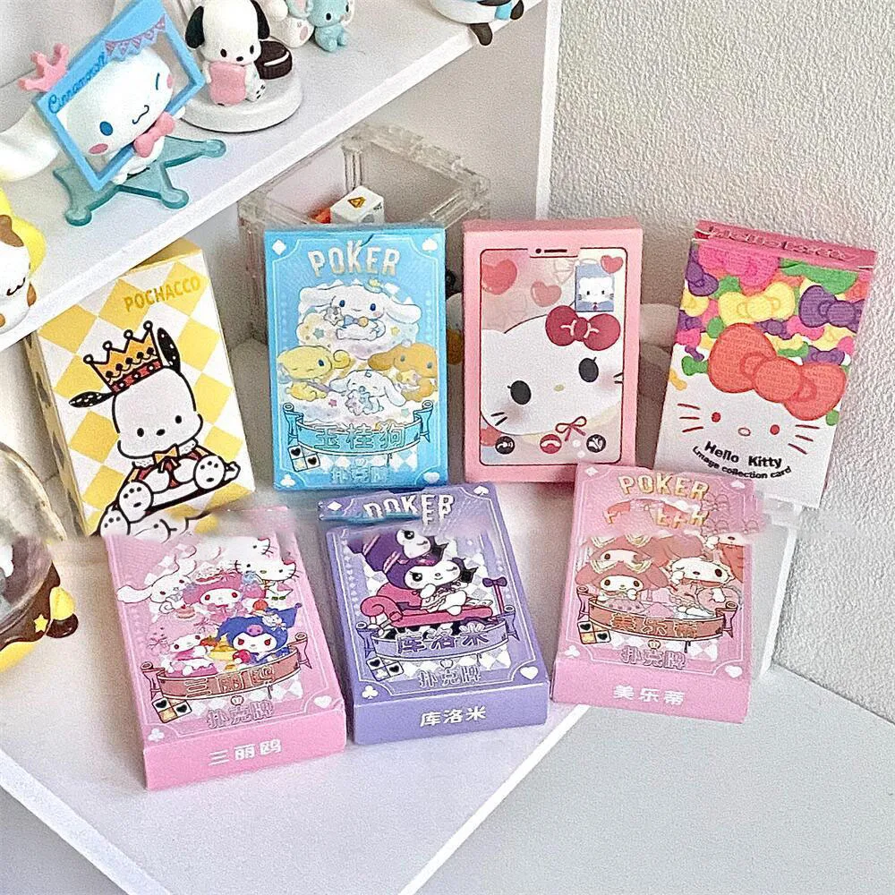 Sanrio серии мультфильм Милая Мини версия игральная карта Kuromi Cinnamoroll необходима для дня рождения вечеринки игральные карты
Sanrio серии мультфильм Милая Мини версия игральная карта Kuromi Cinnamoroll необходима для дня рождения вечеринки игральные карты