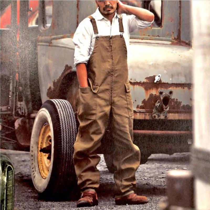Trousers for Men Army Green Overalls Brown Multiple Pockets Workwear Retro Tooling Pants Retro Men's Casual Loose Overalls 2022
Trousers for Men Army Green Overalls Brown Multiple Pockets Workwear Retro Tooling Pants Retro Men's Casual Loose Overalls 2022