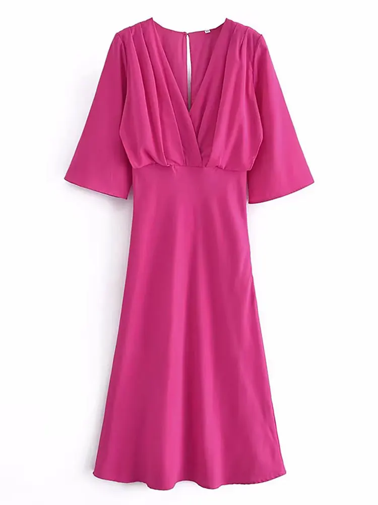 Женское Плиссированное Платье-миди, элегантное однотонное платье-трапеция с высокой талией, V-образным вырезом и коротким рукавом, лето 2023
Женское Плиссированное Платье-миди, элегантное однотонное платье-трапеция с высокой талией, V-образным вырезом и коротким рукавом, лето 2023