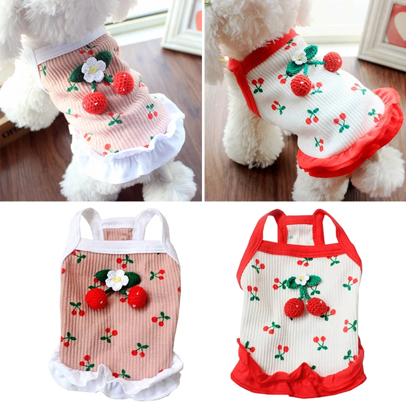 Cotton Cherry Dress Pet Dog Clothes Cat Suspenders Skirt Pet Clothing For Small Medium Dogs Costume Puppy Pet Skirt Ropa Perro 
Cotton Cherry Dress Pet Dog Clothes Cat Suspenders Skirt Pet Clothing For Small Medium Dogs Costume Puppy Pet Skirt Ropa Perro