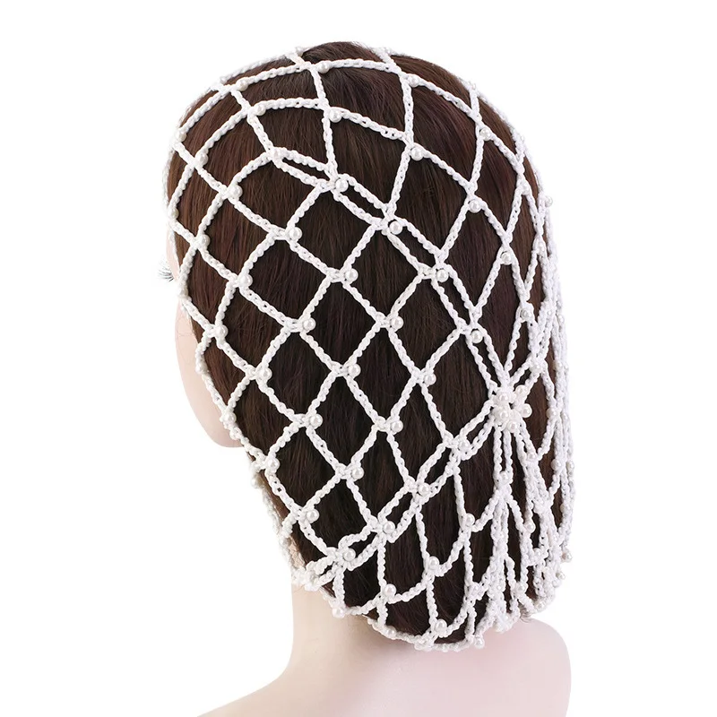Wide Ladies Hand Crochet Pearl Hair Net Fashion Street Pats Drooping Hair Protection Net Hood Net Soft Head Wear Fashion Design
Wide Ladies Hand Crochet Pearl Hair Net Fashion Street Pats Drooping Hair Protection Net Hood Net Soft Head Wear Fashion Design